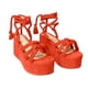 thumbnail image 2 of Zapatos de mujer de verano para mujer Sandalias de cuerda de cáñamo cruzadas con talón inclinado de fondo plano Wmkox8yii sa4568, 2 of 4
