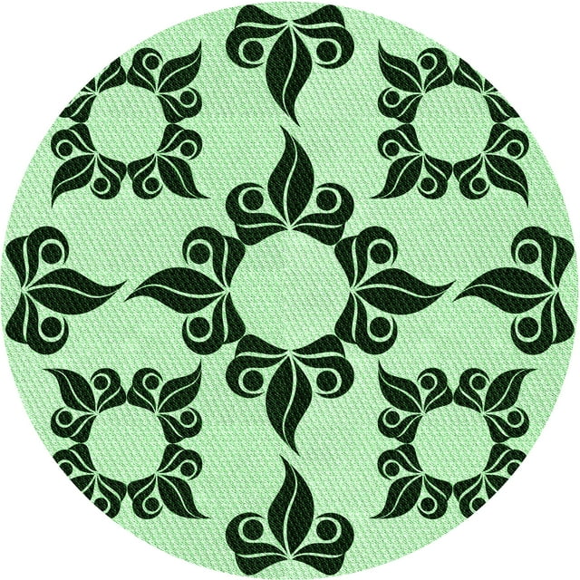 Ahgly Company Tapis d'Intérieur Lavable en Machine Carré Vert Menthe, 3 Pieds Carré