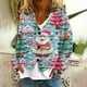 thumbnail image 1 of Puntoco Chaqueta Informal Con Botones Y Estampado Navideño Para Mujer, 1 of 5
