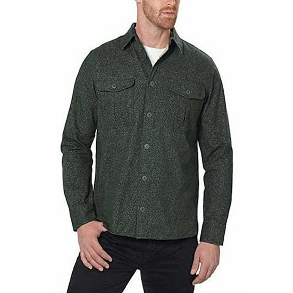 Freedom Foundry Men’s Chamois Flannel Shirt, Olive Heather, XL