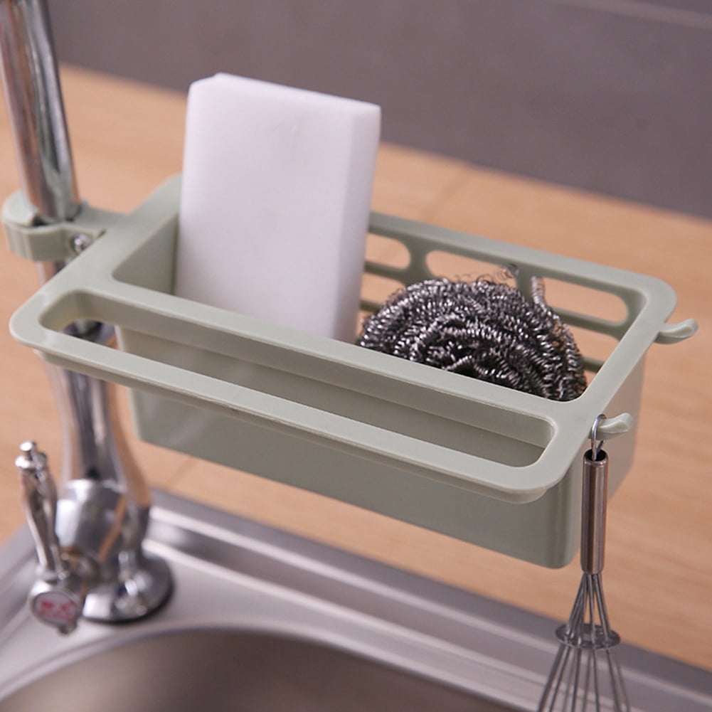 Plastic Kitchen Sink Storage Basket Dish Sponge Soap Drain Shelf Rack Holder