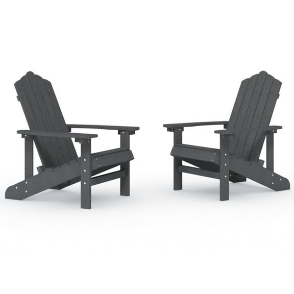 Casafoyer Patio Adirondack Chairs 2 pcs HDPE Anthracite