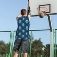 thumbnail image 5 of Honeii Blue Owl print basktball shirt for men and women, Unisex basketball jersey for Theme party-3X-Large, 5 of 6