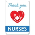 thumbnail image 1 of SignMission OS-NS-A-1824-25420 Signe de Préavis de 18 x 24 Po Covid-19 - Merci Infirmières, 1 of 1