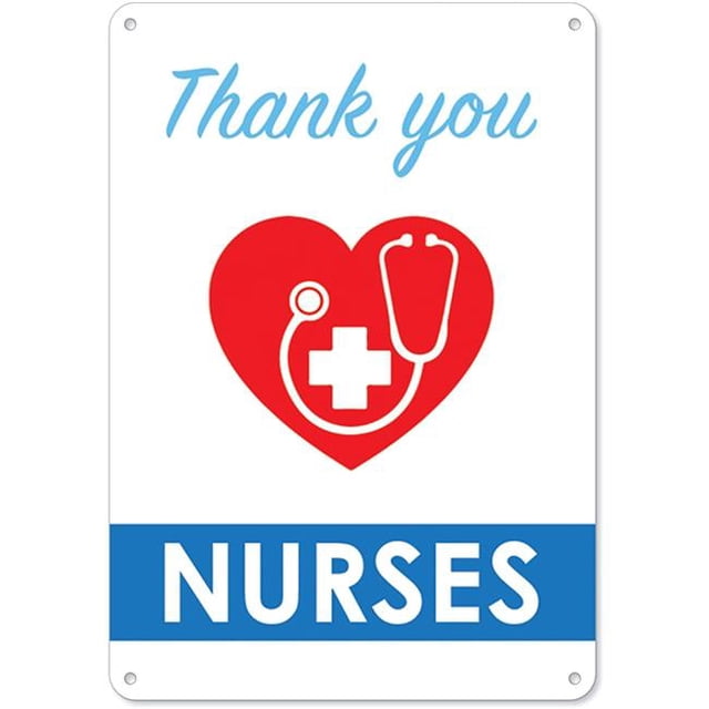 SignMission OS-NS-A-1824-25420 Signe de Préavis de 18 x 24 Po Covid-19 - Merci Infirmières