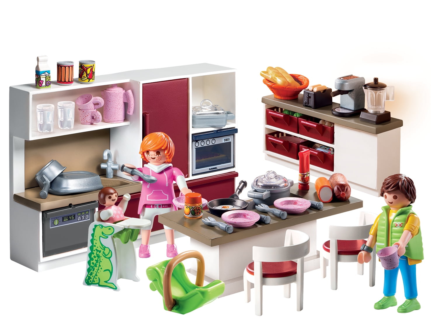Playmobil     Cafe/House/Nursery/Kitchen Spares Pink Plates x 4 NEW 