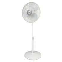 Air King 16" Commercial Grade Oscillating Pedestal Fan with 3 Speeds, 52"H, White, 9126