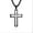 STN247BLST, variant on Men's Titanium Steel Two-tone Inlaid Cross Pendant