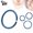 Blue, variant on Seamless Piercing Rings Bendable Anodized Steel Multiple Colors 20G 18G 16G