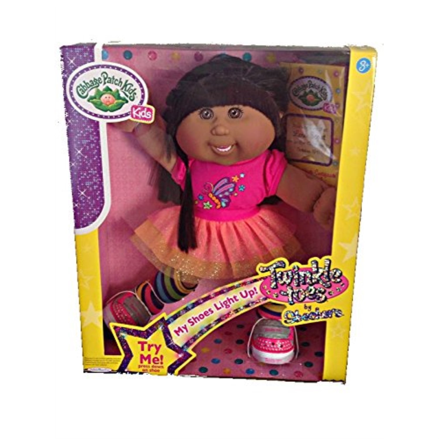 Cabbage Patch Kids Twinkle Toes Hispanic Brown Hair Brown Eyes With Dental Braces Walmart Com
