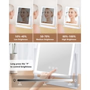 DECLUTTR Lighted Makeup Mirror, Hollywood Vanity Mirror with Lights, LED 10x Magnifying Mirror, White