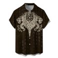 thumbnail image 3 of DGMIOCS Chemise Homme Coupe Régulière Boutonnée Douce Entretien Facile Marron m, 3 of 5