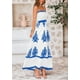 thumbnail image 3 of Vestido de verano PRETTYGARDEN Vestido de verano con estampado floral para mujer, blanco y azul, 3 of 9