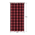 thumbnail image 5 of Red and Black Plaid Pattern Shower Curtain 36"x72" ,Bathroom Decorative Shower Curtains Set with 12 Hooks,Modern Waterproof Washable Shower Curtain, 5 of 6
