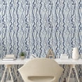 thumbnail image 2 of Ambesonne, Modern Peel & Stick Wallpaper for Home, Grunge Curvy Stripes Zigzags, 13"x72", Dark Sky Blue and Sky Blue, 2 of 5