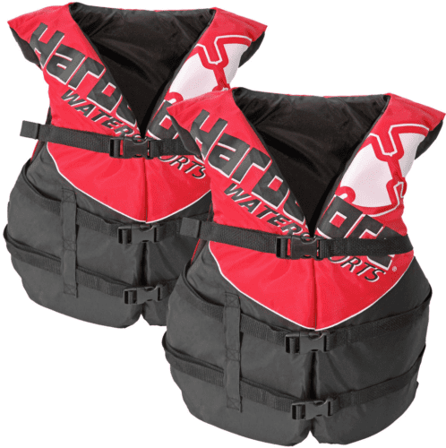 4 Pack MW Adult Universal USCG Life Jacket Ski PFD Flotation Vest RED 
