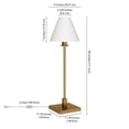 thumbnail image 5 of Evelyn&Zoe Clement 28" Tall Table Lamp with Fabric Shade, Brass/White, 5 of 7