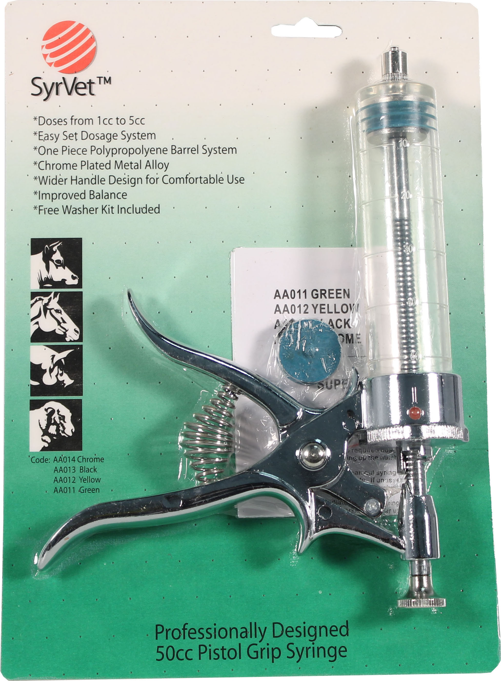 SYRVET PROFESSIONALLY DESIGNED PISTOL GRIP SYRINGE