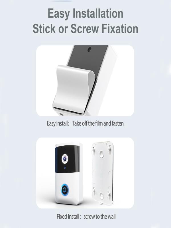 Wireless Video Doorbell with Night Vision, 65° HD Camera & 5-Month Battery – Wi-Fi Smart Doorbell with Two-Way Talk, App Alerts, No Wiring Needed for Home Security