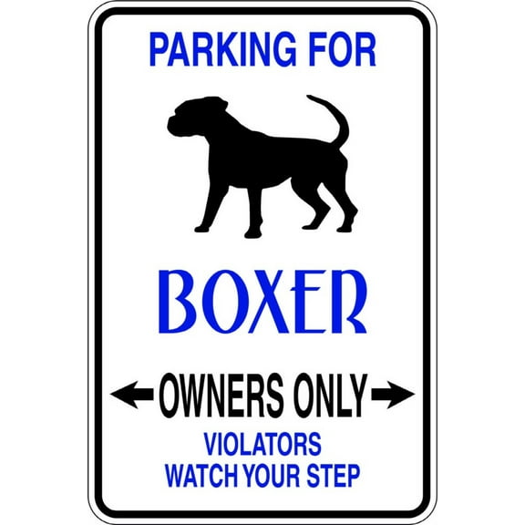 Wall Design Pieces Parking For Boxer -Parking Signs 9 X18"
