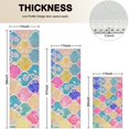 thumbnail image 4 of Multi Color Floral Checkered Pattern Kitchen Rugs Sets Of 3,Kitchen Runner Rugs Non Skid Washable,Decorative Kitchen Floor Mats for Kitchen,Sink,Laundry,17"x30"+ 17"x47" + 17"x59", 4 of 6
