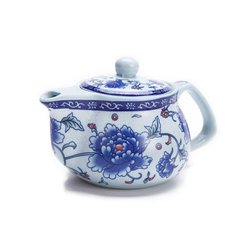 Blue & White Porcelain Tea Caddy - Peony Design Blue & White Porcelain Tea Caddy - Peony Design