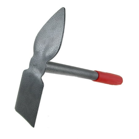 Gardening Hoe - Unique Bargains Antislip Handle Gray Black Steel Double Using Hoe for Gardening