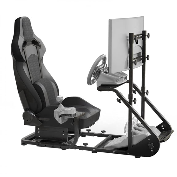 ChenyueFurn Reinforced Stable Racing Simulator Cockpit, Adjustable Sim Rig Compatible with Logitech, Thrustmaster, Fanatec & PXN