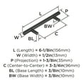 thumbnail image 6 of Amerock Bar Pulls 3-3/4 inch (96mm) Center-to-Center Matte Black Cabinet Pull - 10 Pack, 6 of 8