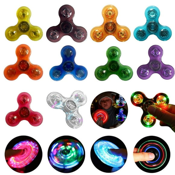 Fidget Spinner, Led Light Up Fidget Toys Crystal Finger Toy Hand Fidget Spinners Kids Reducing Boredom Anxiety
