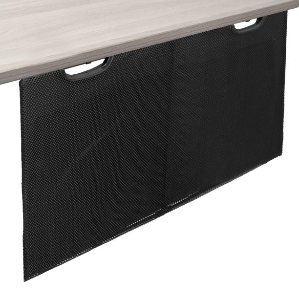 Faldón de escritorio VIVO DESK-SKIRT-30 negro de 76 x 38 cm con administrador de cables