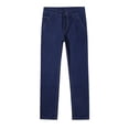 thumbnail image 1 of QHFBli Jeans Classiques pour Hommes Jeans en Denim Extensible Coupe Ajustée pour Hommes Pantalons à Jambe Fuselée Confortables pour Style Moderne et Tenue Décontractée de Tous les Jours avec Bleu Foncé 34, 1 of 5