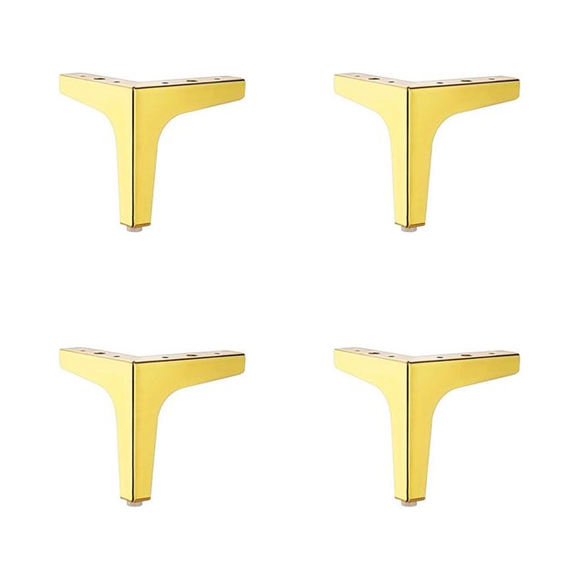 Kearding 4 Uds. Pies de muebles, componentes de pie de sofá, accesorios de soporte, componente modificado, patas de soporte, accesorios de Decoración del hogar Negro 17cm