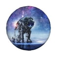 thumbnail image 2 of Balery Astronauts Start Runningtire Cover Waterproof Dust-Proof, Universal Spare Wheel Tire Cover For Trailer, Rv, Suv Truck And Vehicle Camper Accessories-17 Inch, 2 of 9