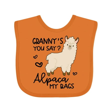 

Inktastic Granny s You Say Alpaca My Bags Gift Baby Boy or Baby Girl Bib