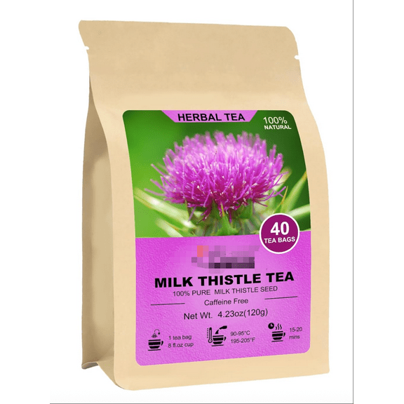Milk Thistle Tea Bags - 40 Count | Herbal Tea Bags