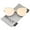Matte Gold / Pink Mirror, variant on zeroUV Female Oversize Slim Metal Frame Colored Mirror Flat Lens Cat Eye Sunglasses (Shiny Silver / Blue Mirror) - 58mm