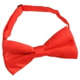 thumbnail image 3 of FOLOYORI 1Pack Mens Pre Tied Tuxedo Tie Bright Red Bowtie Adjustable Length Satin Polyester 4.7X2.4X0.2In, 3 of 8