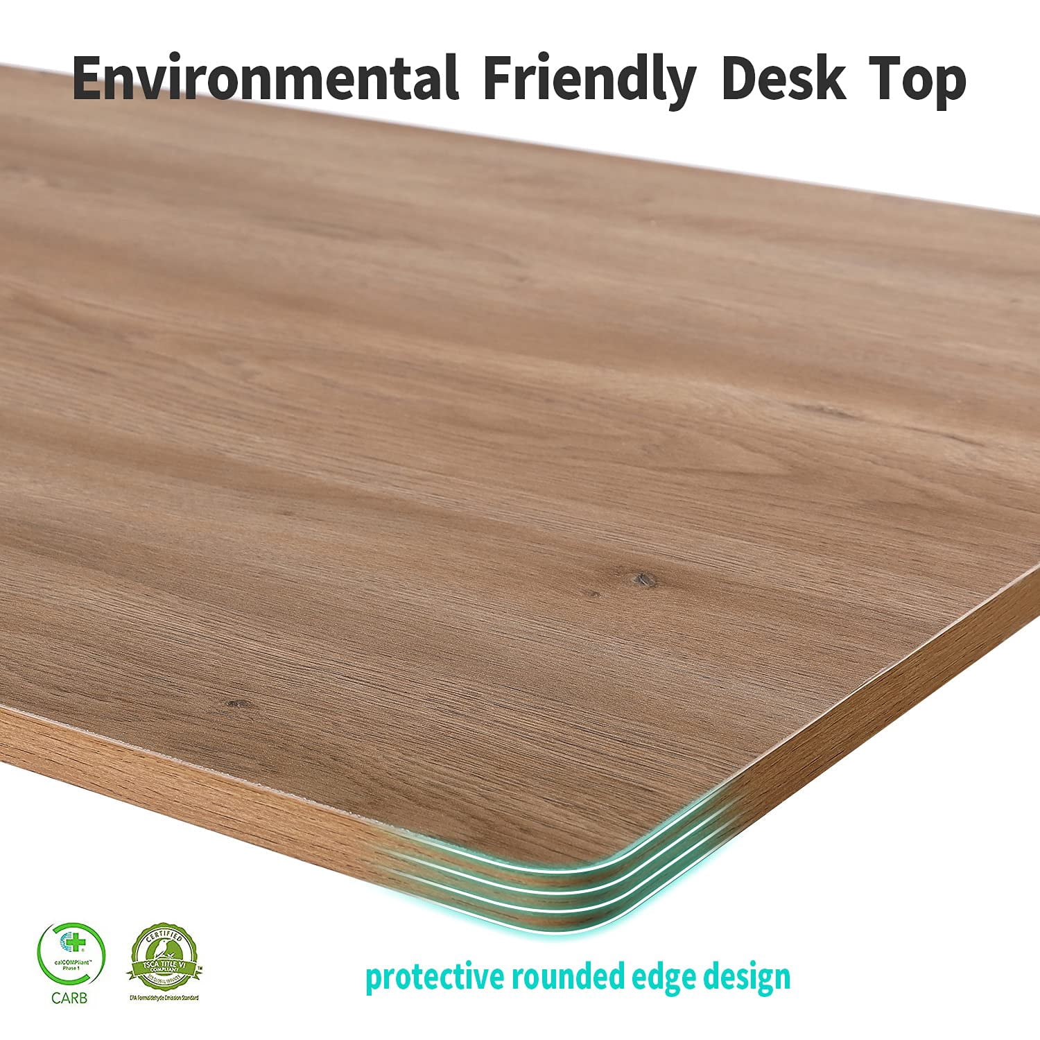 UNICOO® Height Adjustable Electric Standing Desk, 47.24 x 23.62 Inches Stand up Table, Sit Stand Home Office Desk with One Piece Tabletop (NTESMF01-G + 48 in Antique Oak TOP)