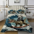 thumbnail image 1 of Erosebridal Panda Riding Dinosaur Coverlet Set King,Japanese style Bedding Set,Ocean Bedroom Decor,Ultra Soft,3 Pieces, 1 of 5