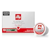 Illy Coffee, Smooth And Balanced, Classico Medium Roast Coffee K-Cups, Made With 100% Arabica Coffee, All-Natural, No Preservatives, Coffee Pods For Keurig Coffee Machines,10 K-Cup Pods (Pack Of 1)