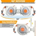 thumbnail image 1 of GloryStar Wall Mounted Hose Reel, With 9 Function Sprayer Nozzle, Any Length Lock, Automatic Rewind and Slow Return System, 180 Deg Swivel Bracket, 1 of 9