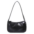 thumbnail image 2 of Bolsa Bolsos de mujer Color sólido PU Cuero Mujer Hombro Axila Bolso (Negro) JShteea Para Estrenar, 2 of 8
