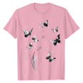 thumbnail image 3 of NAMTYQX Plus Size Blouses for Women Patterned Boxy Fit Hawaii Light Short Sleeve Plus Size Crewneck Soft Muster Blouses for Women Casual Pink Size S, 3 of 5