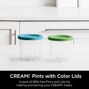 Ninja CREAMi Pints 2 Pack, Compatible with NC299AMZ & NC300s Series CREAMi Ice Cream Makers, Dishwasher Safe, XSKPLID2CD