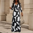 thumbnail image 2 of Plus Size Maxi Dress for Women Casual Summer Sundress V-neck 3/4 Sleeve, 2 of 8