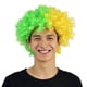 thumbnail image 5 of Soidarity Payaso Peluca Cabello Rizado Navidad Pelos sintéticos Aficionados al fútbol Amplia aplicación Fiestas Multicolor Headwearing Brasil Brasil Tamaño libre 2piezas, 5 of 6