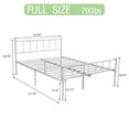 thumbnail image 3 of AUFANK Full Size Classic Metal Platform Bed Frame-Mattress Foundation Steel Slat Support, White, 3 of 6