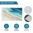 thumbnail image 6 of Teal Gradient Ocean Placemats Set of 6, Ombre Watercolor Coastal Beach Waves Placemats for Dining Table, Place Mats for Kitchen Tabletop, Waterproof Wipeable Dining Table Mats Set, 6 of 9