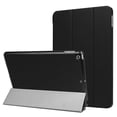 thumbnail image 1 of Funda de cuero con tapa horizontal y textura Custer para iPad 9.7 (2018) y iPad 9.7 (2017), con tres pliegues y función de suspensión/activación (negra), 1 of 5